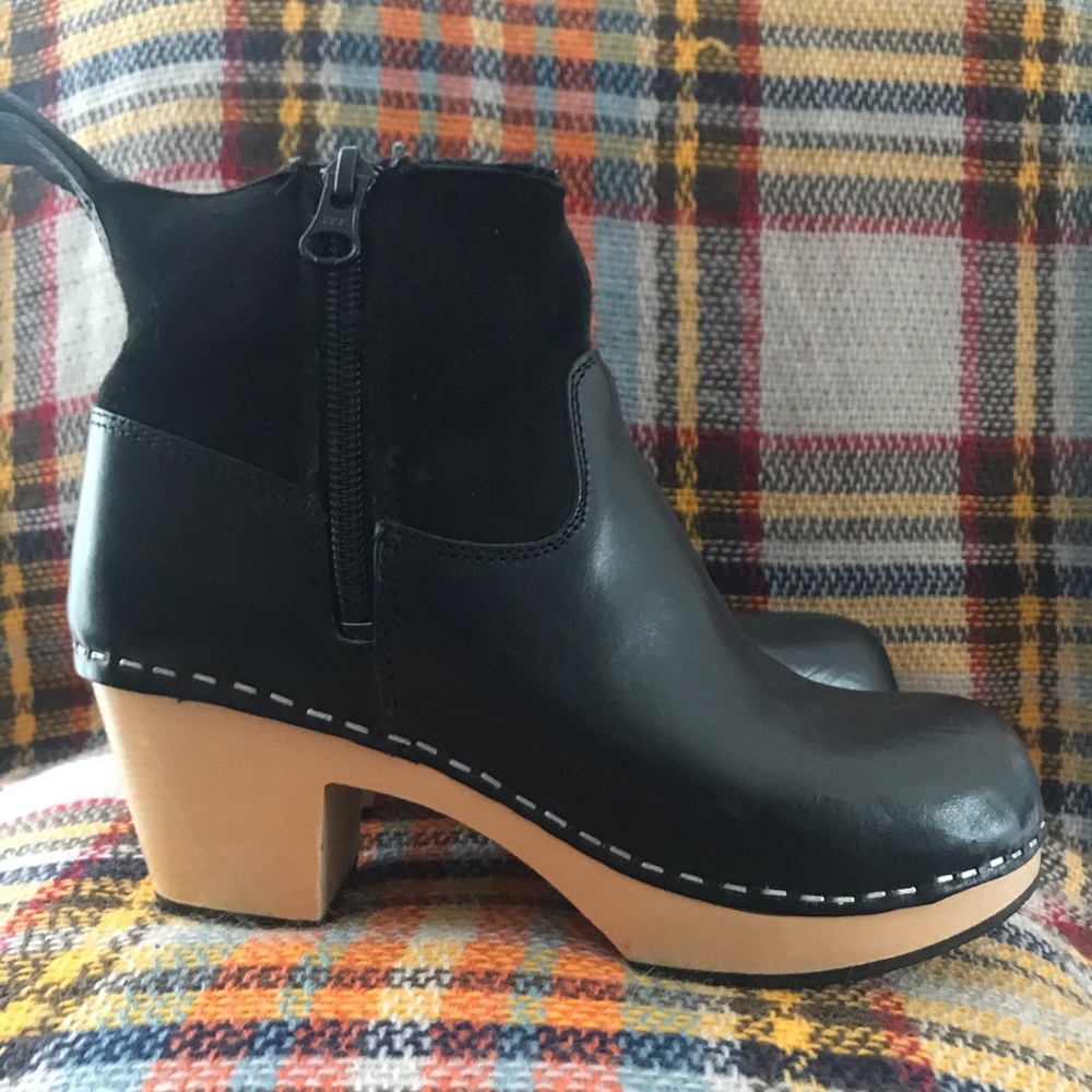 Swedish Hasbeens Cozy Platform Clog Boots 35 EURO